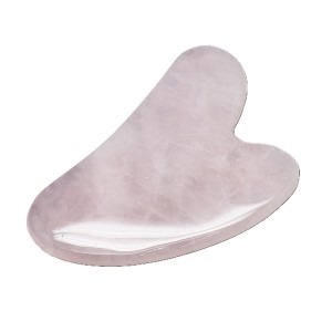 Rose Quartz Gua Sha Massage Tool 78 x 50 x 4 mm